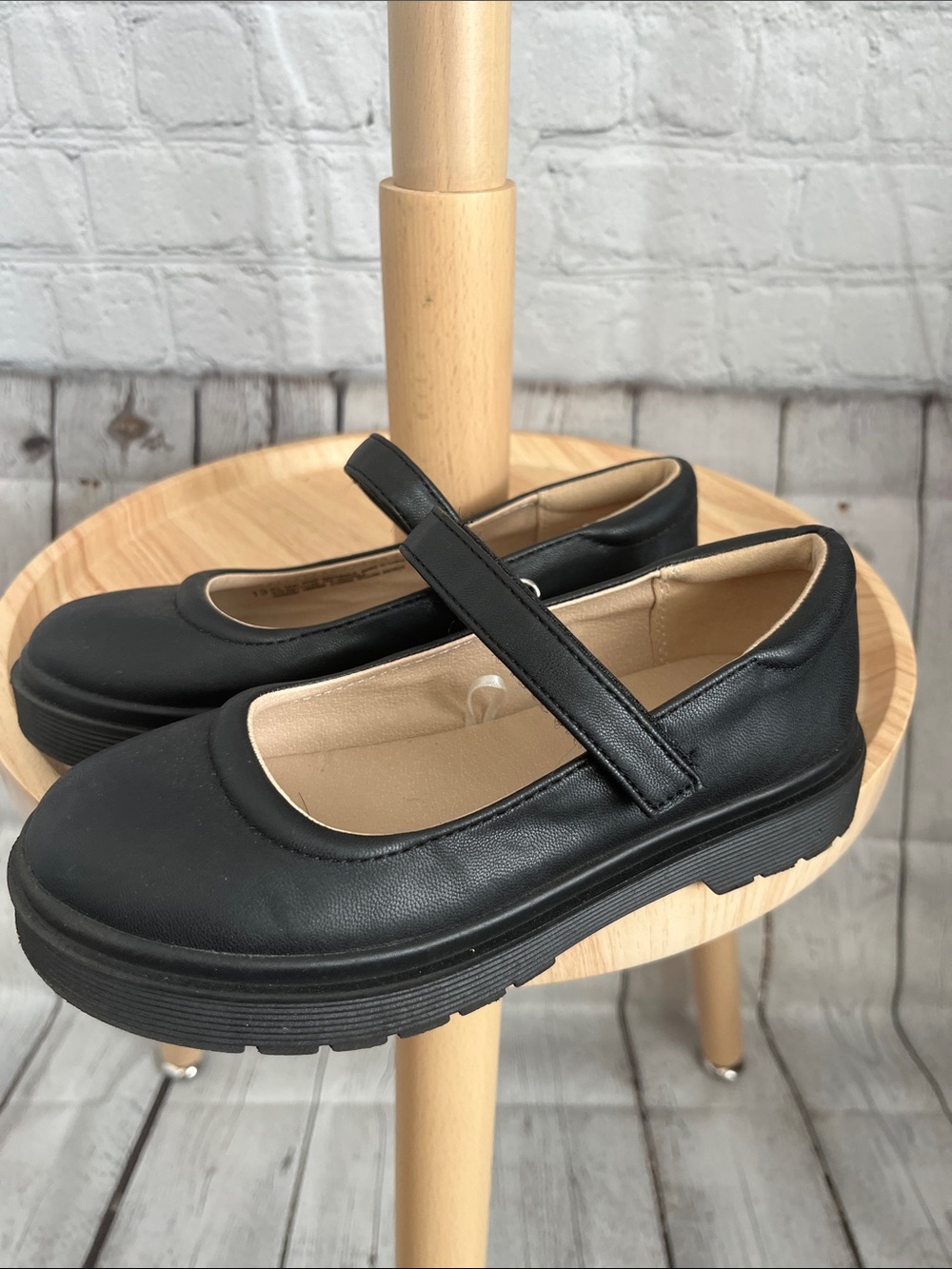 Place Girls Black Mary Jane School Shoes